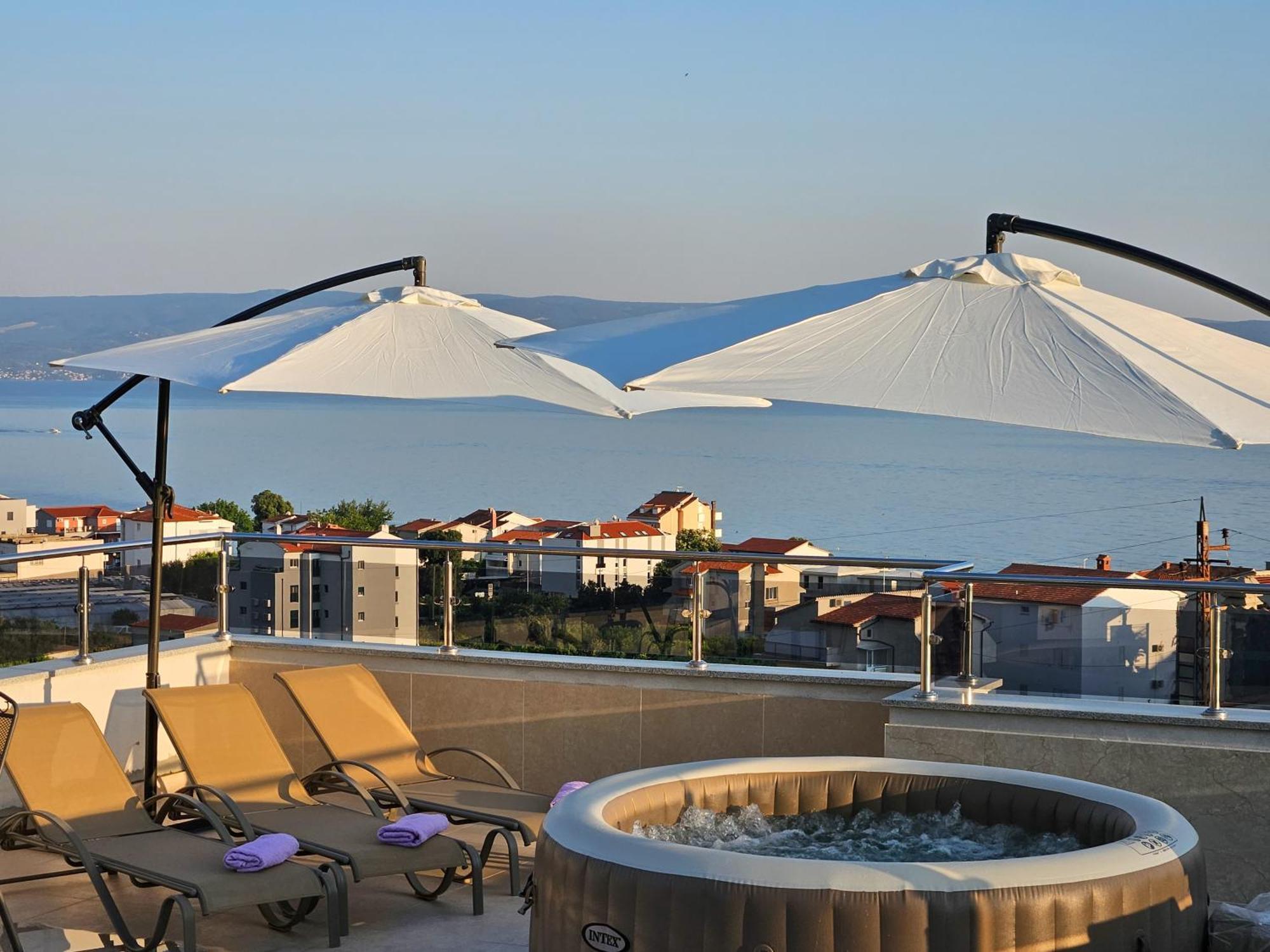 Modern Villa With Jacuzzi, Beautiful Sea View, Near Split! Villa 36A Podstrana Exteriör bild