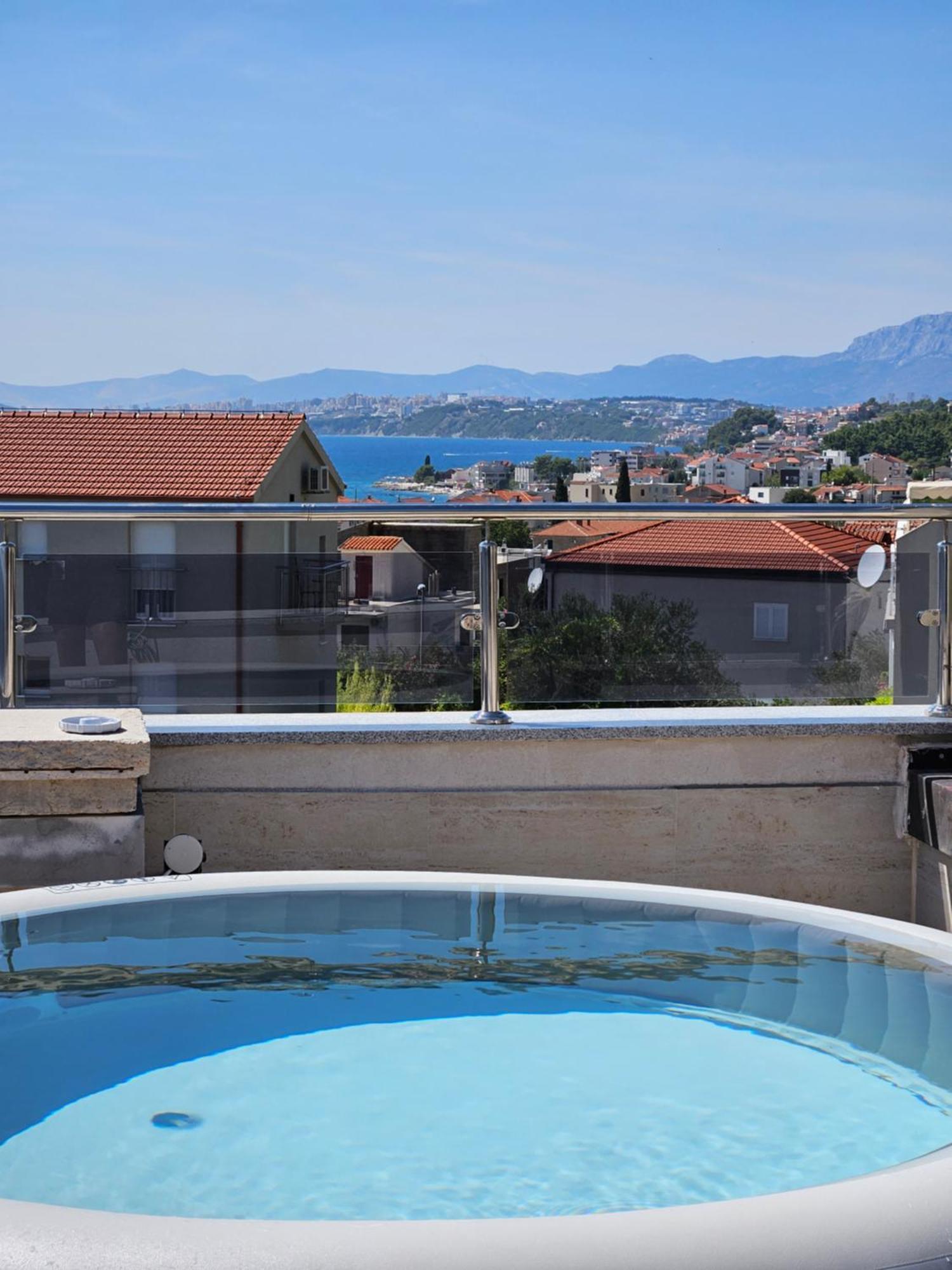 Modern Villa With Jacuzzi, Beautiful Sea View, Near Split! Villa 36A Podstrana Exteriör bild
